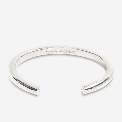 Alexander McQueen Engraved Logo Cuff Bracelet
