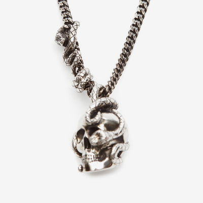 Alexander McQueen Skull And Snake Necklace
