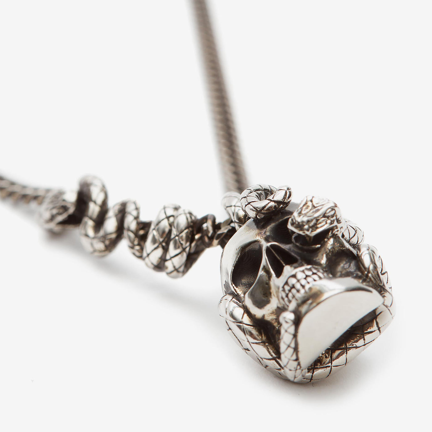 Alexander McQueen Skull And Snake Necklace