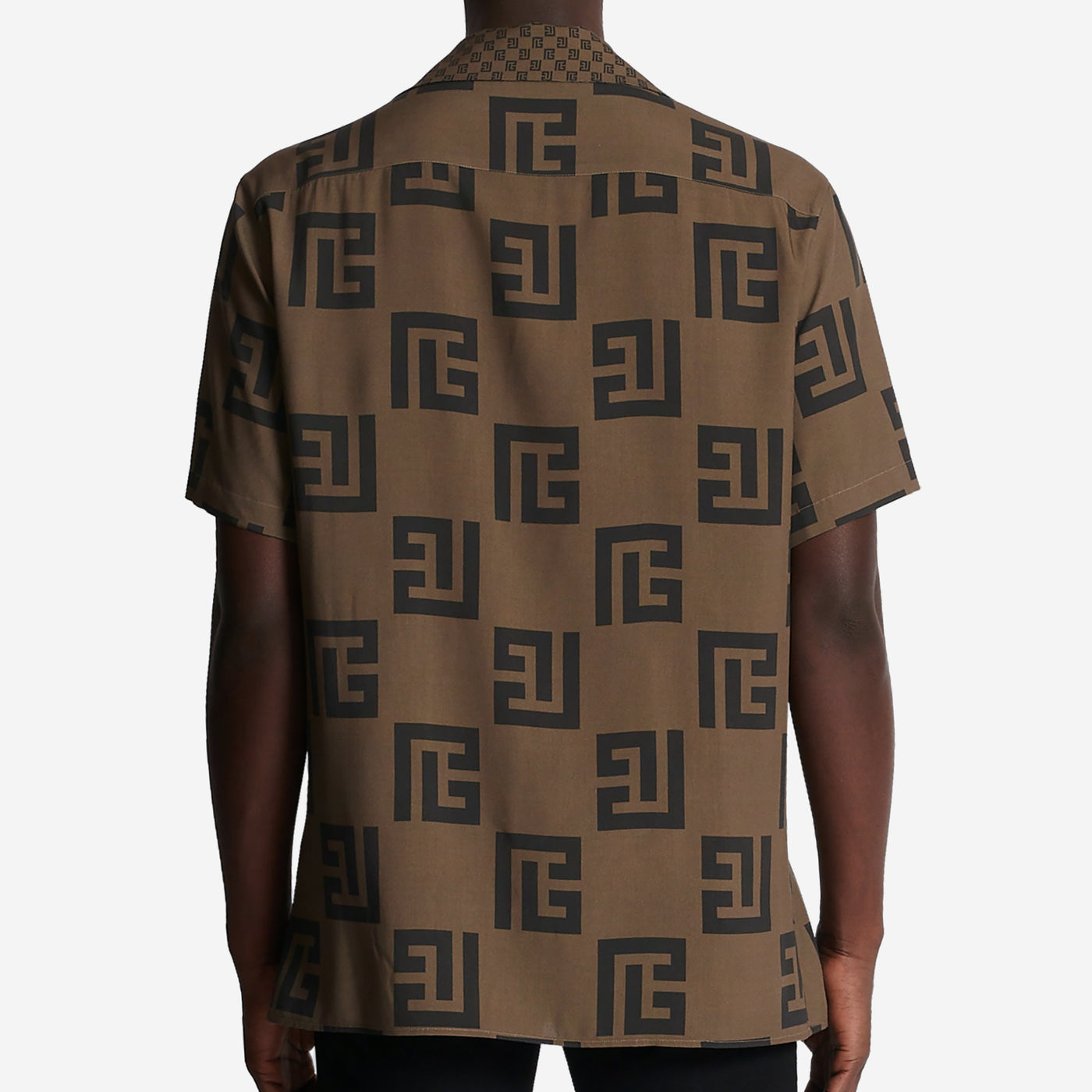 Balmain Monogram Scarf Print Shirt