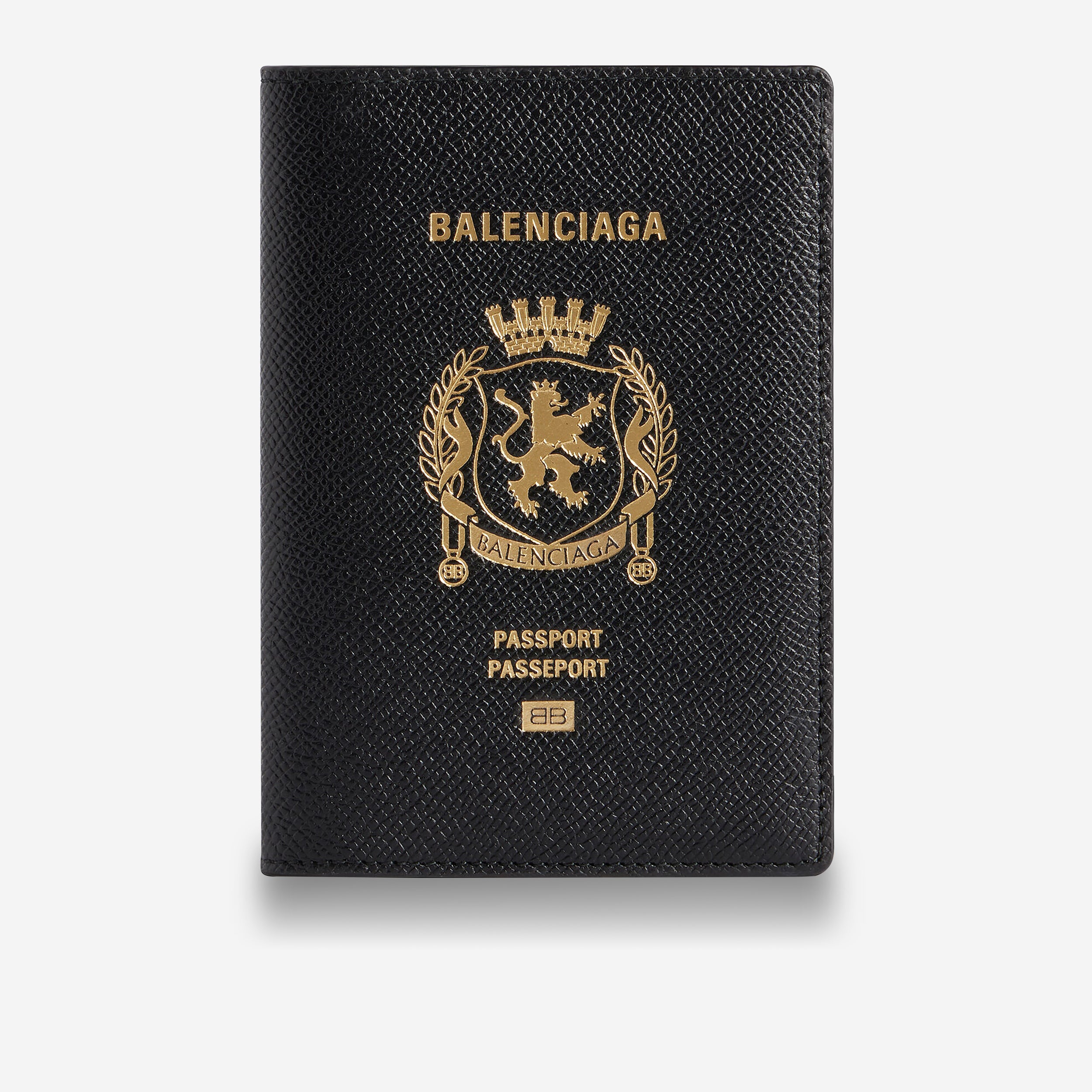 Balenciaga Textured Calfskin Passport Holder Balenciaga Textured Calfskin Passport Holder