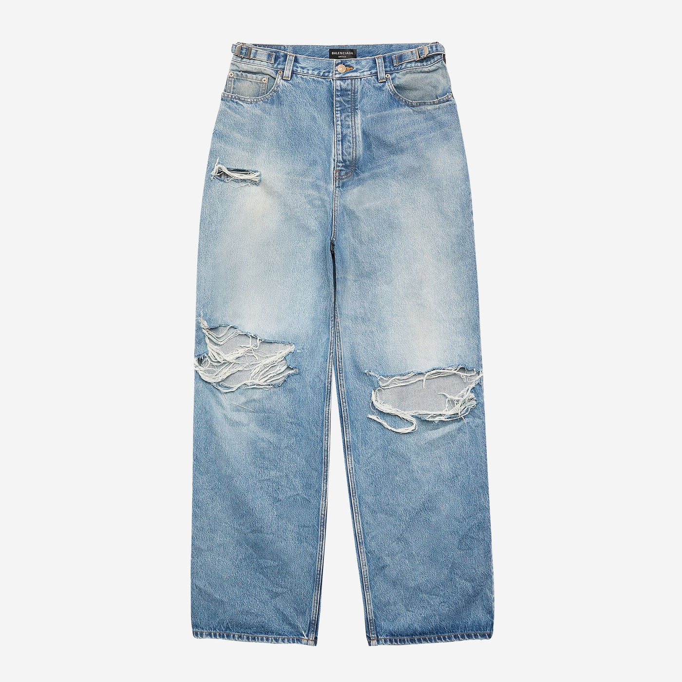 Balenciaga Destroyed Super Large Baggy Jeans