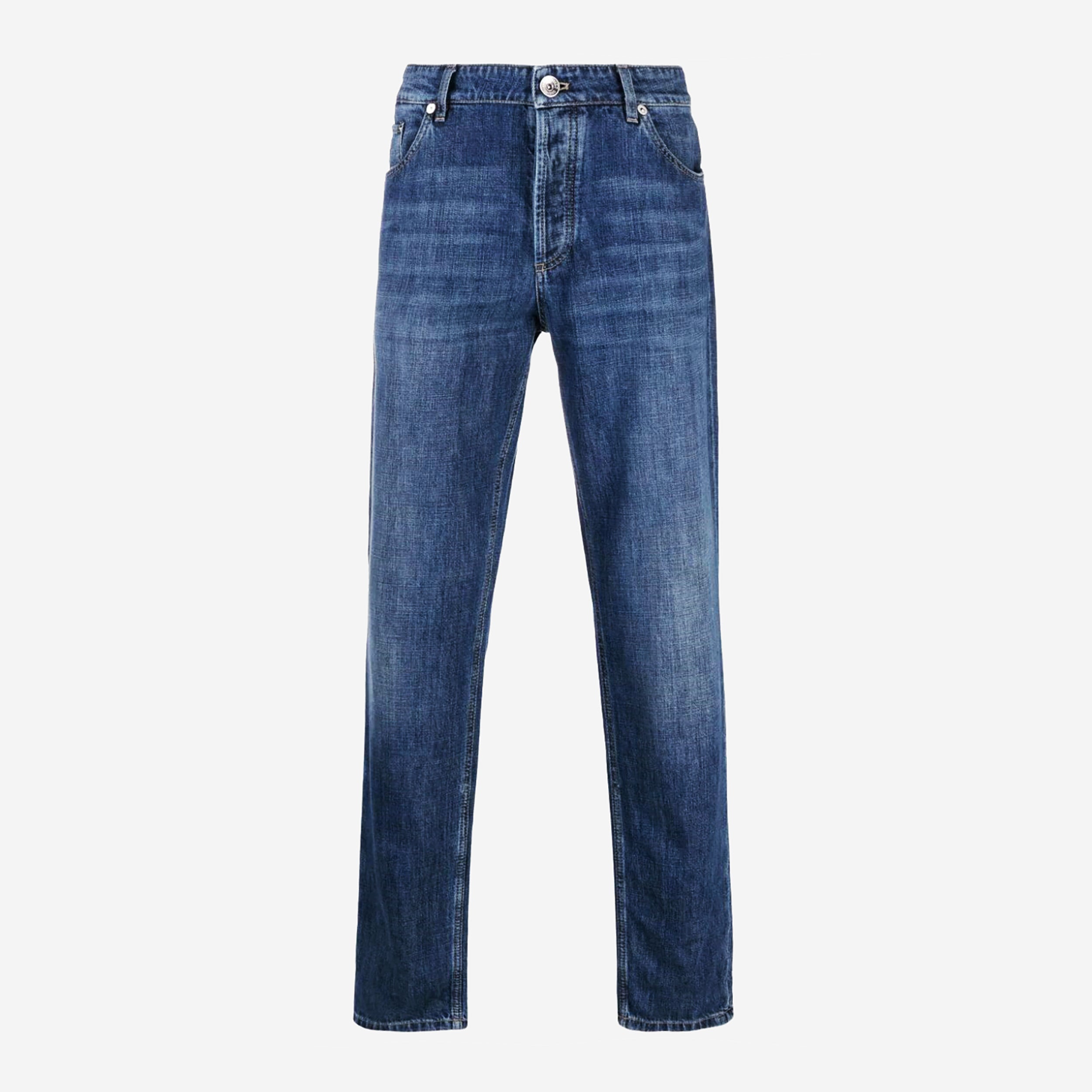 Brunello Cucinelli Lightweight Denim Traditional Fit Five-Pocket Jean Brunello Cucinelli Lightweight Denim Traditional Fit Five-Pocket Jean