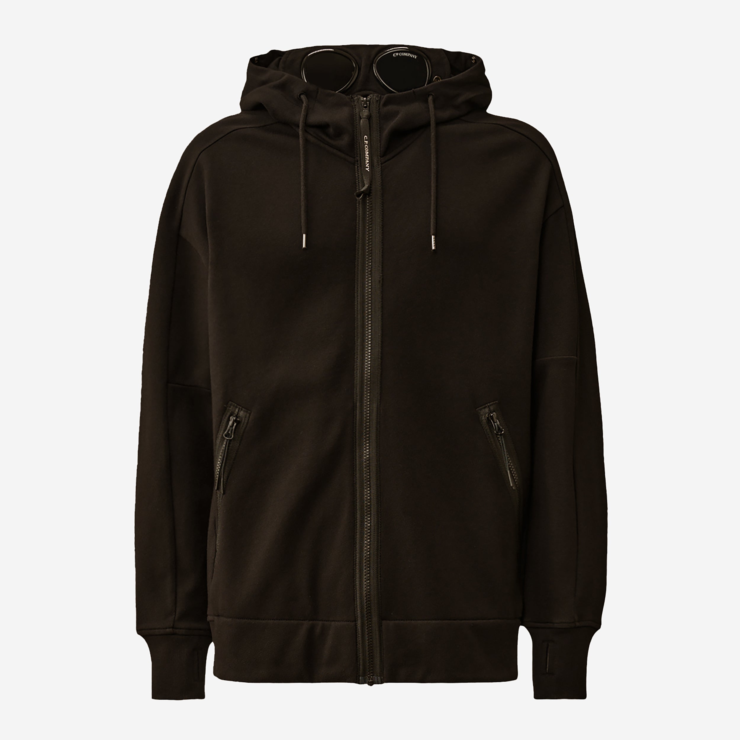 C.P. Company Diagonal Raised Fleece Goggle Zipped Hooded