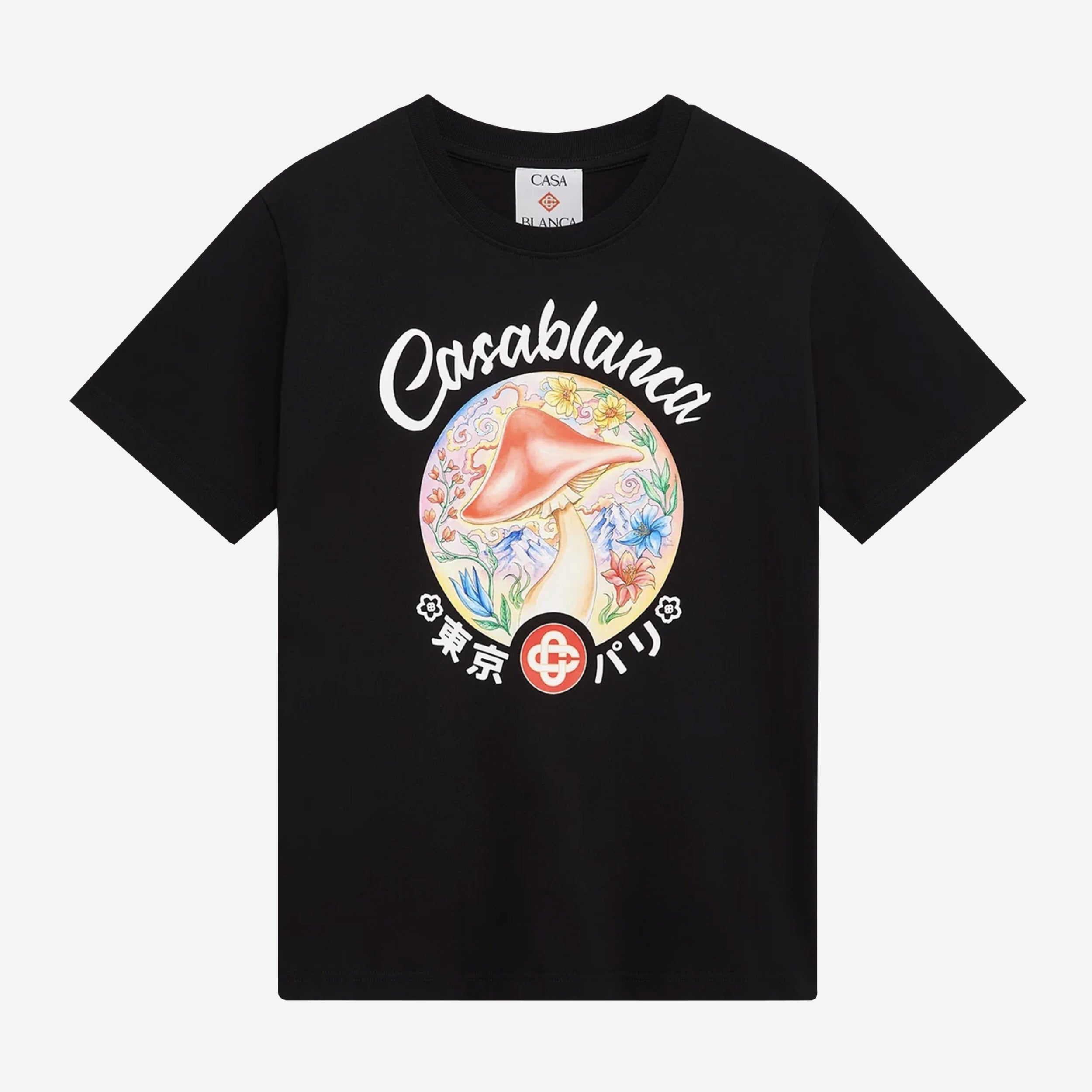Casablanca Mushroom Emblem T-Shirt Casablanca Mushroom Emblem T-Shirt