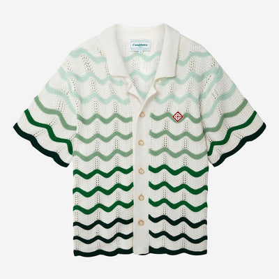 Casablanca Wavy Gradient Crochet Shirt