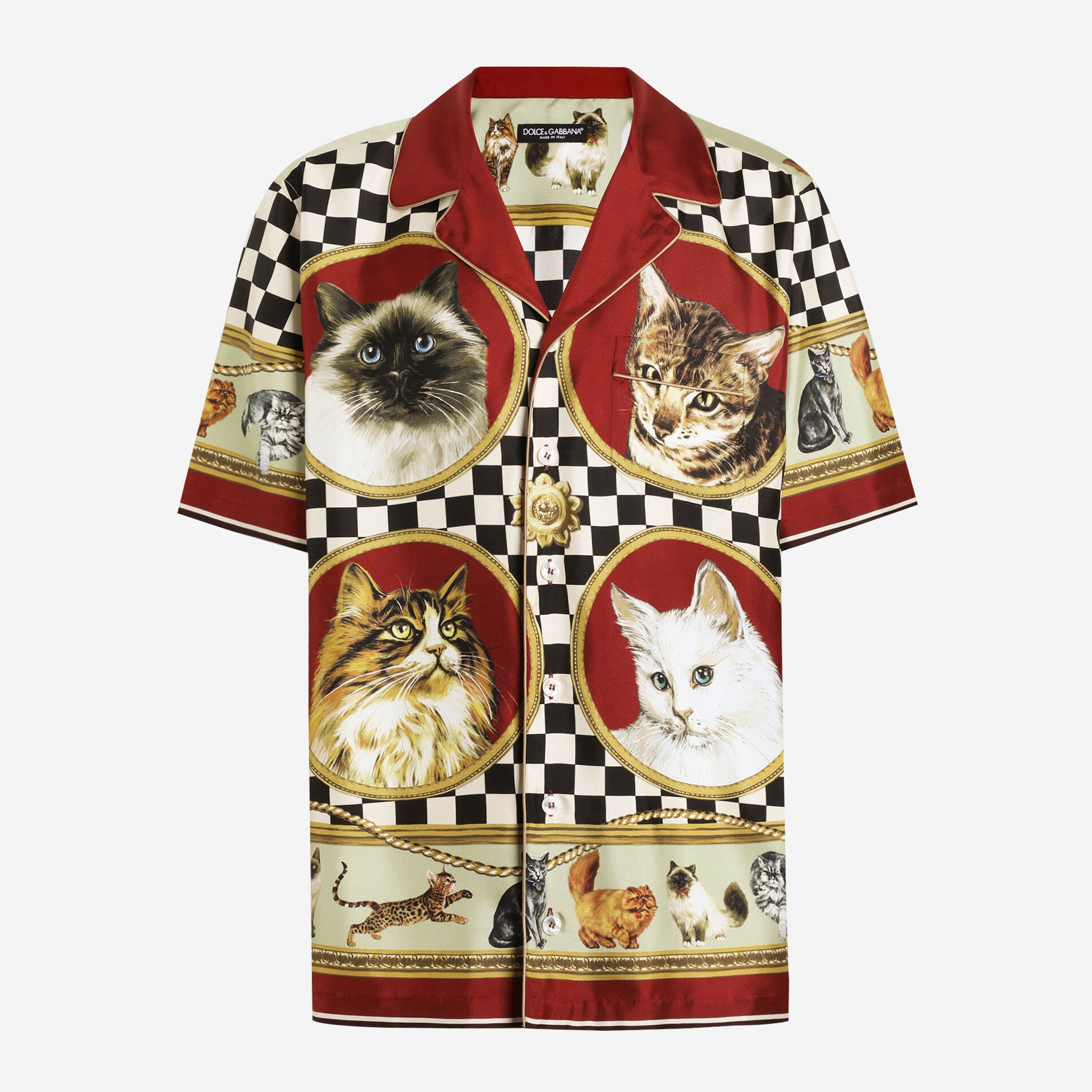 Dolce & Gabbana Cat Print Silk Shirt – ZAP