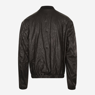 Dolce & Gabbana Plaque Leather Jacket