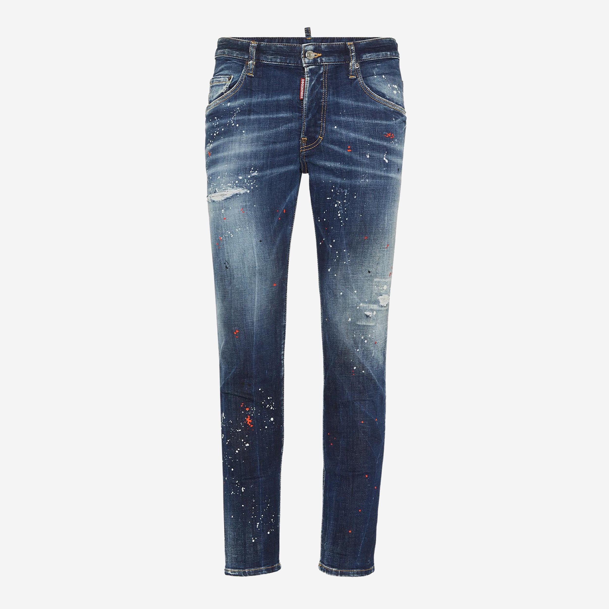 DSquared2 Medium Easy Red Spots Wash Skater Jean DSquared2 Medium Easy Red Spots Wash Skater Jean