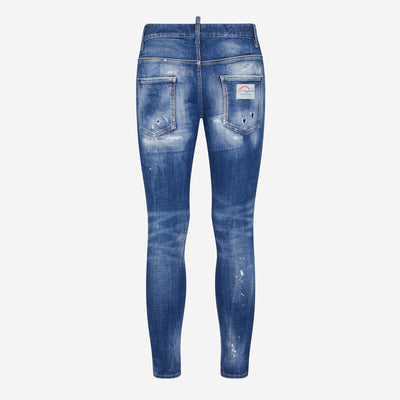 DSquared2 Medium Mended Rips Wash Super Twinky Jeans