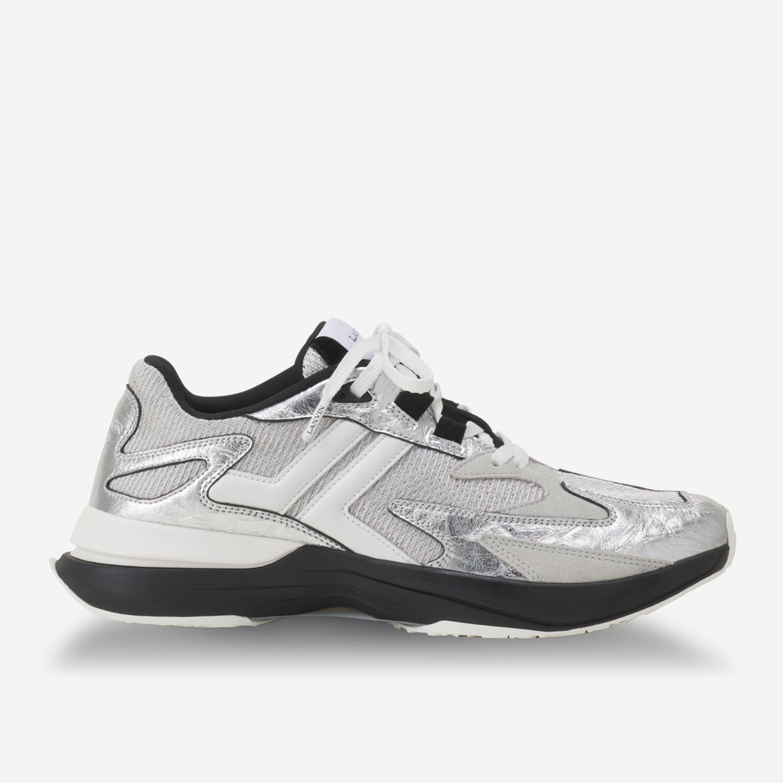 Lanvin Crinkled Metallic Leather JLA Sneakers – ZAP