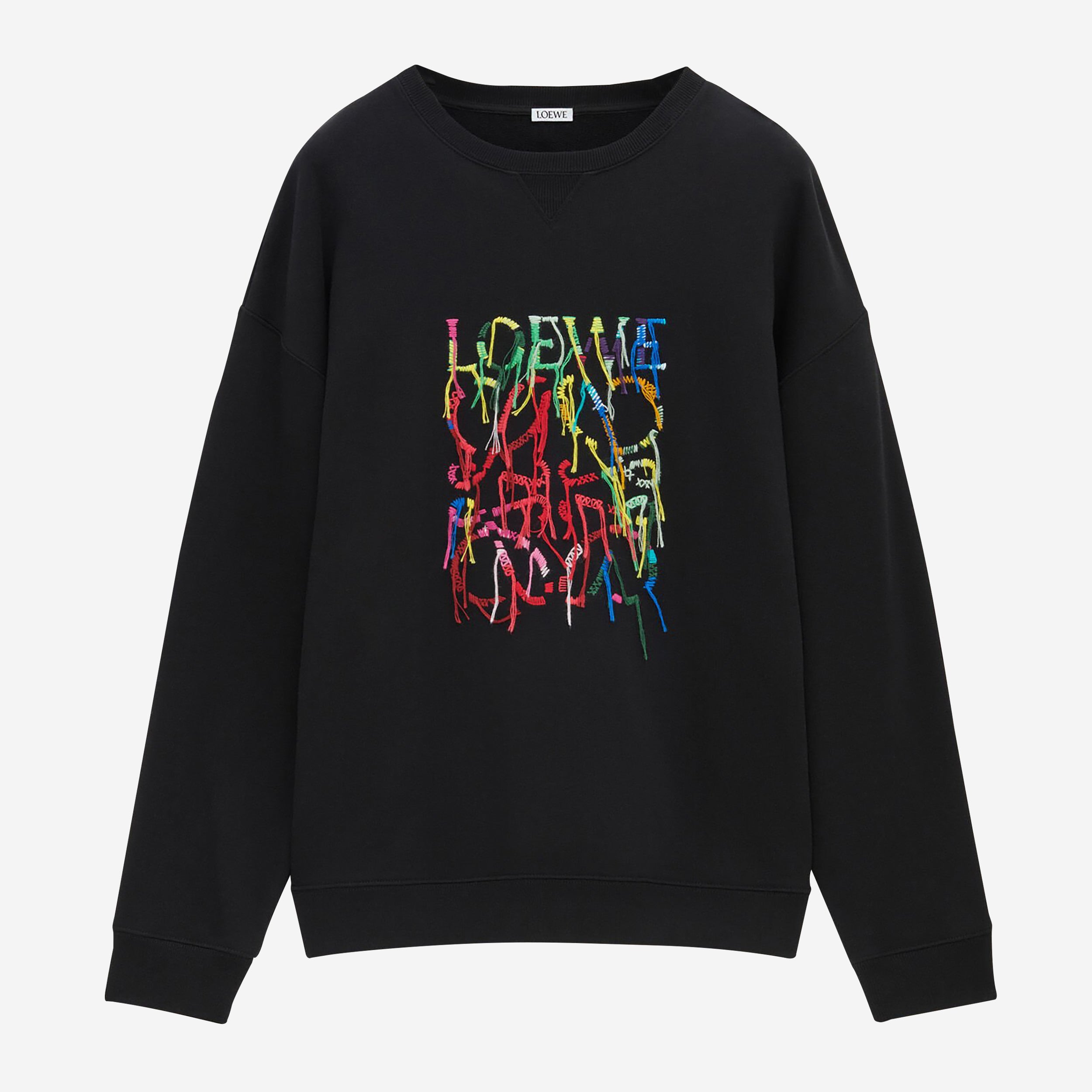 LOEWE Embroidered Cotton Crewneck Sweatshirt | Saks Fifth Avenue