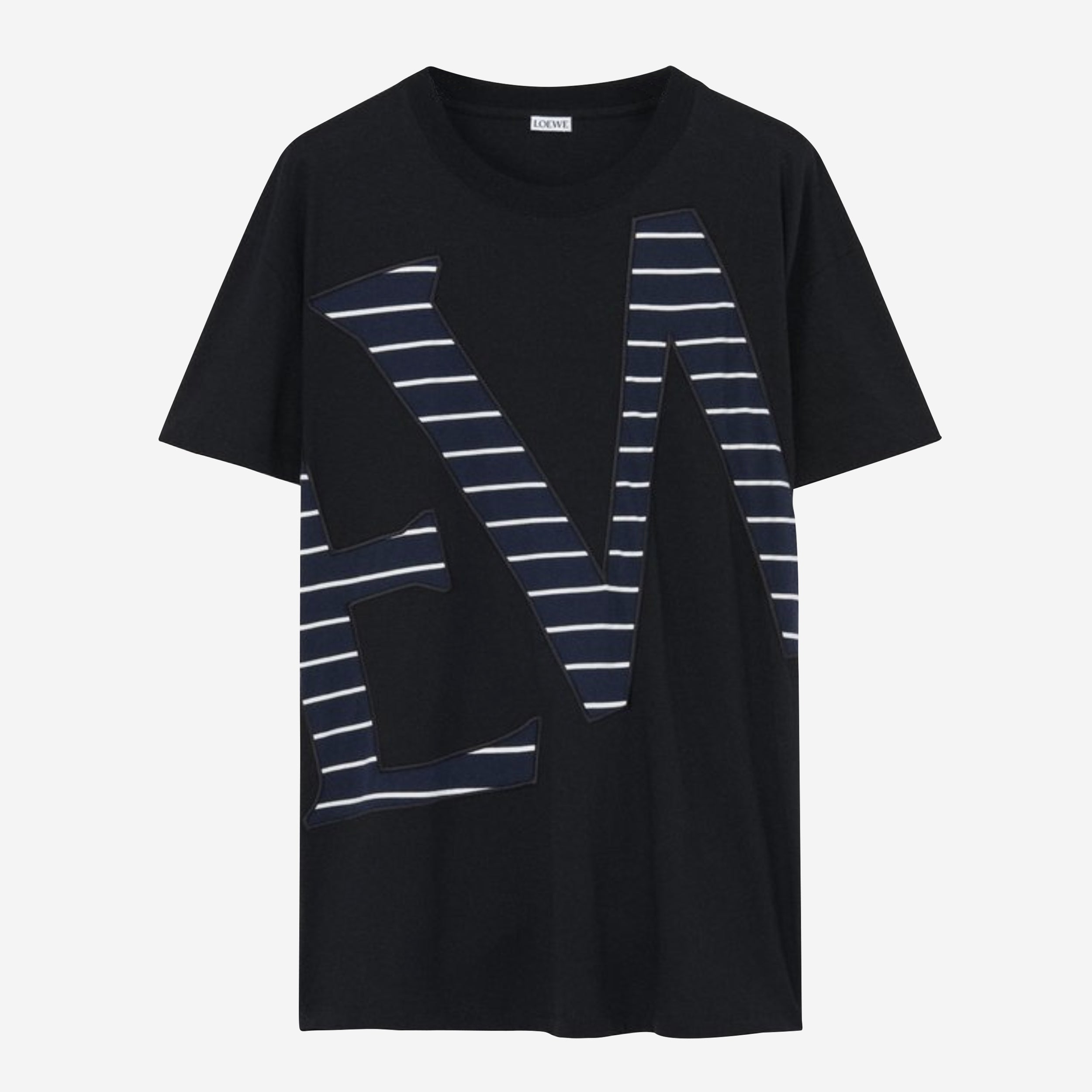 Loewe Striped Intarsia Embroidery Logo T-Shirt Loewe Striped Intarsia Embroidery Logo T-Shirt