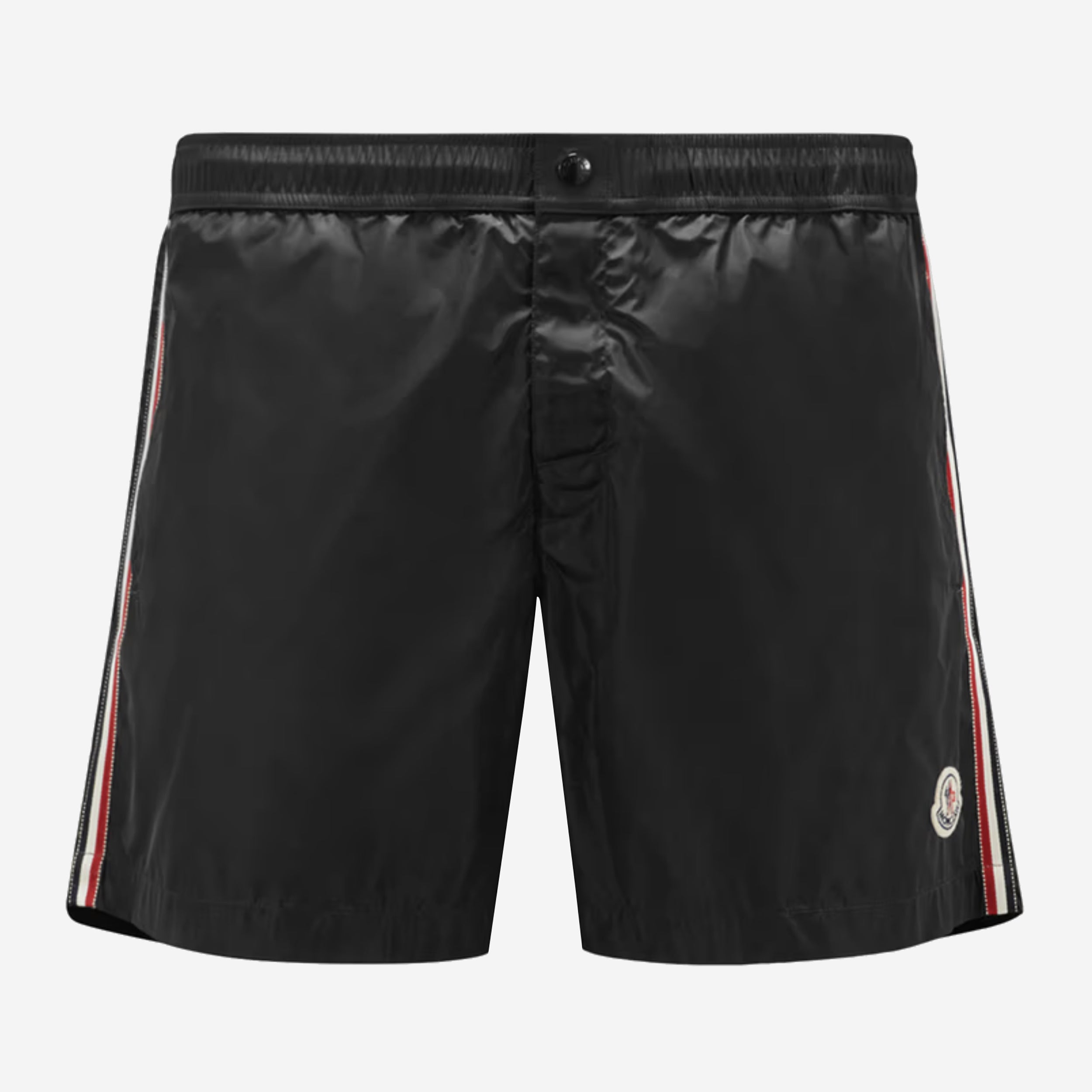 Moncler Tricolour-Trimmed Swim Shorts Moncler Tricolour-Trimmed Swim Shorts
