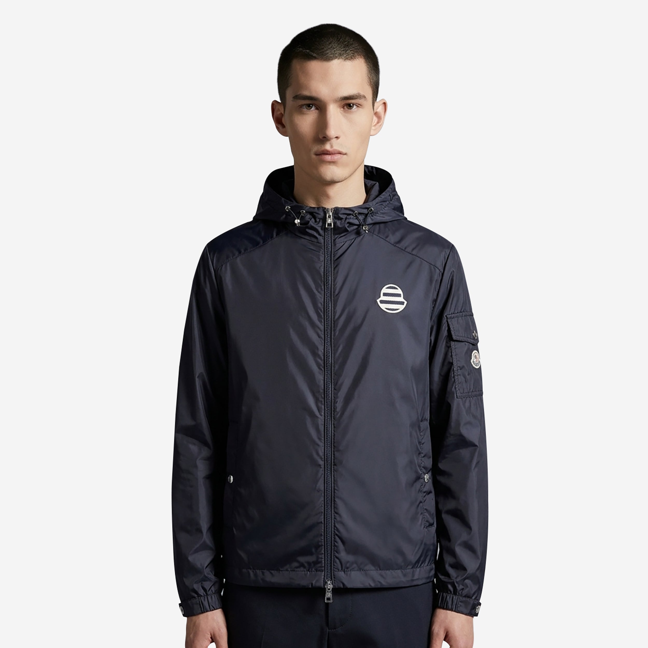 Moncler Mornay Striped Logo Hooded Jacket – ZAP