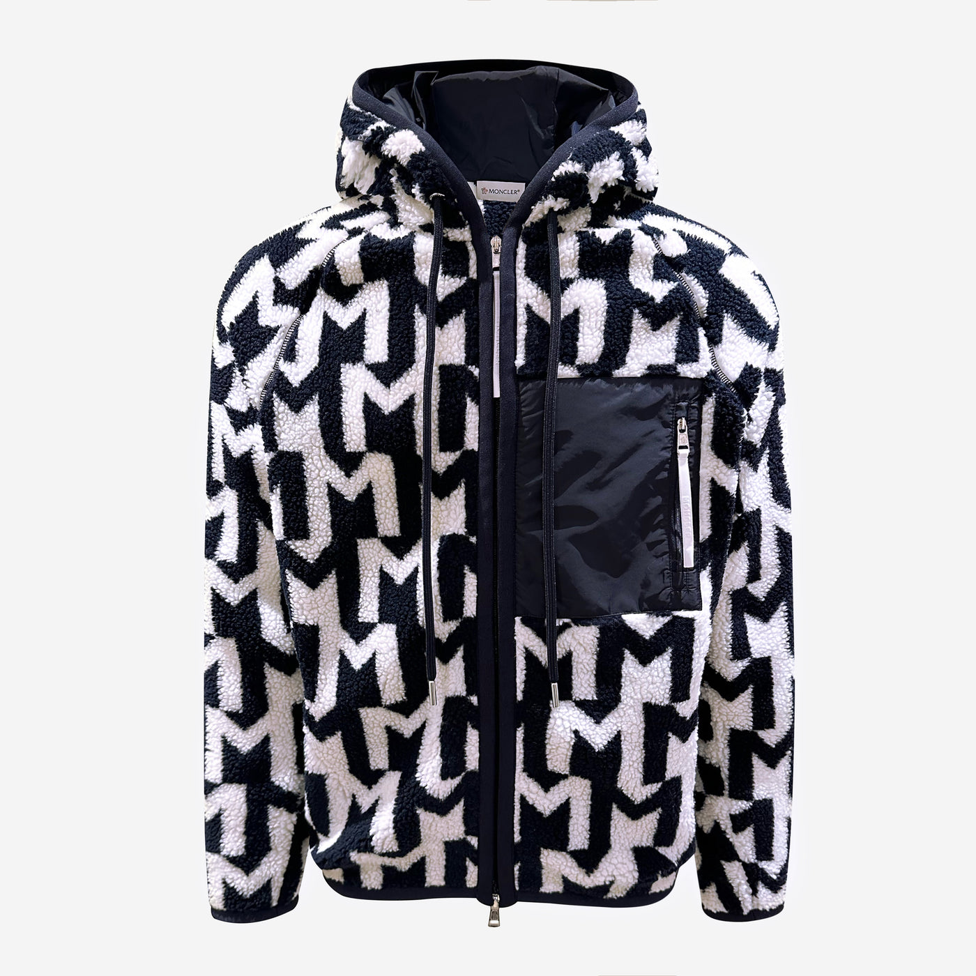 Moncler Logo Fleece Hooded Jacket