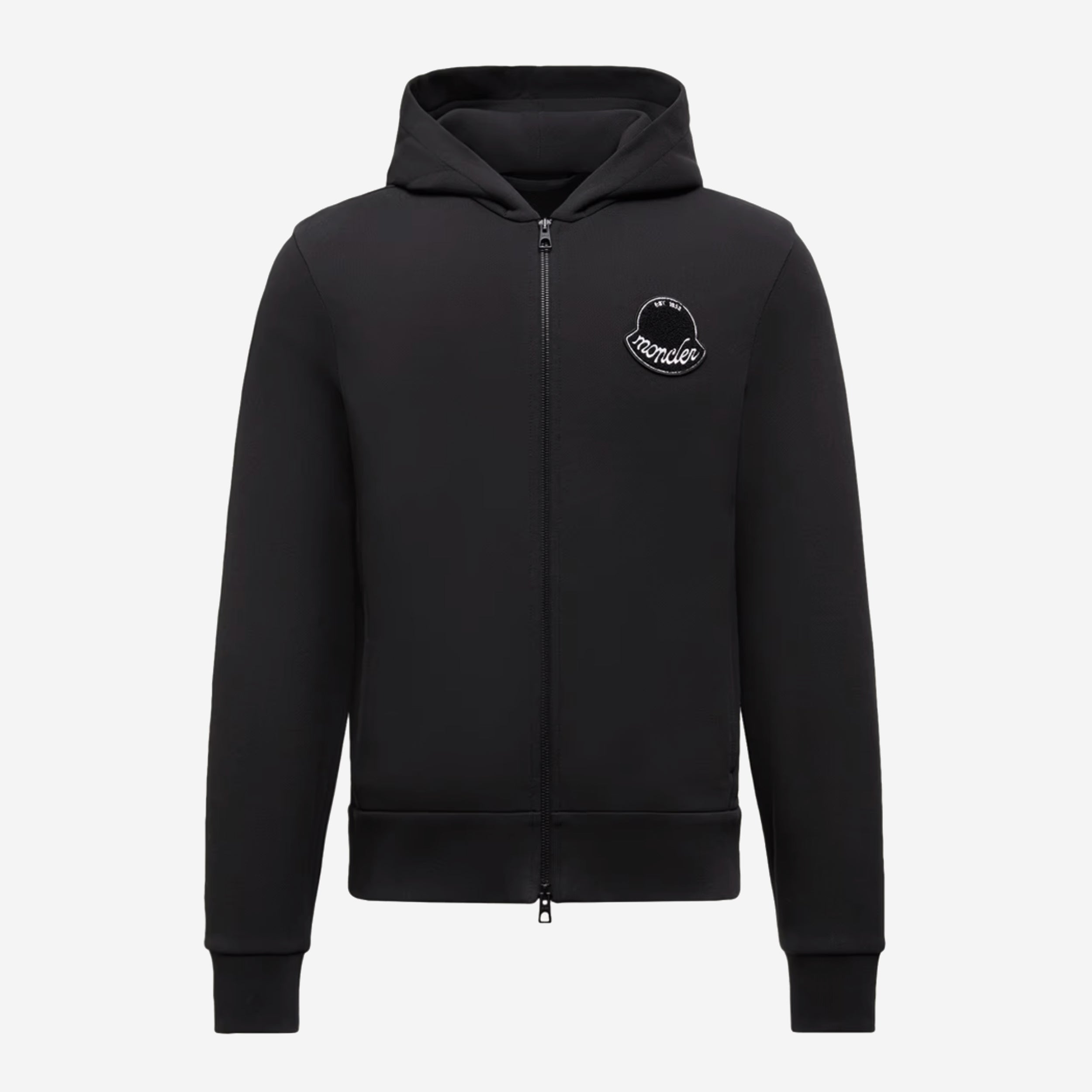 【MONCLER】FW24 Men's Logo Patch Hoodie Zip-up Moncler Logo Zip-Up Hoodie | REVERSIBLE