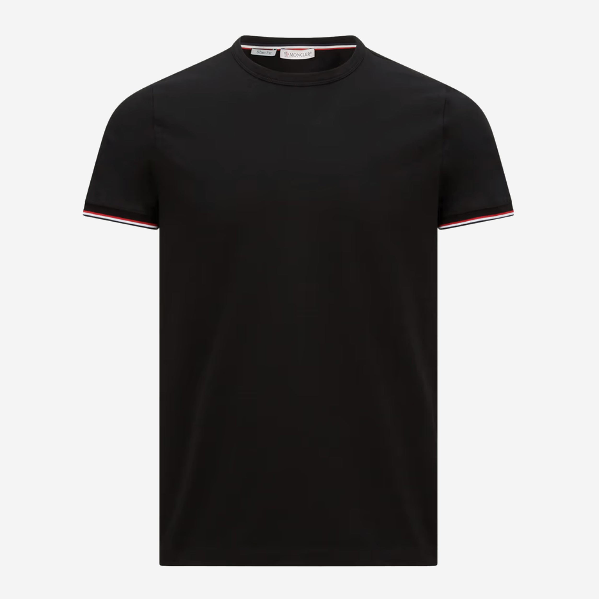 Moncler Tricolor-Trimmed Cotton T-Shirt Moncler Tricolor-Trimmed Cotton T-Shirt