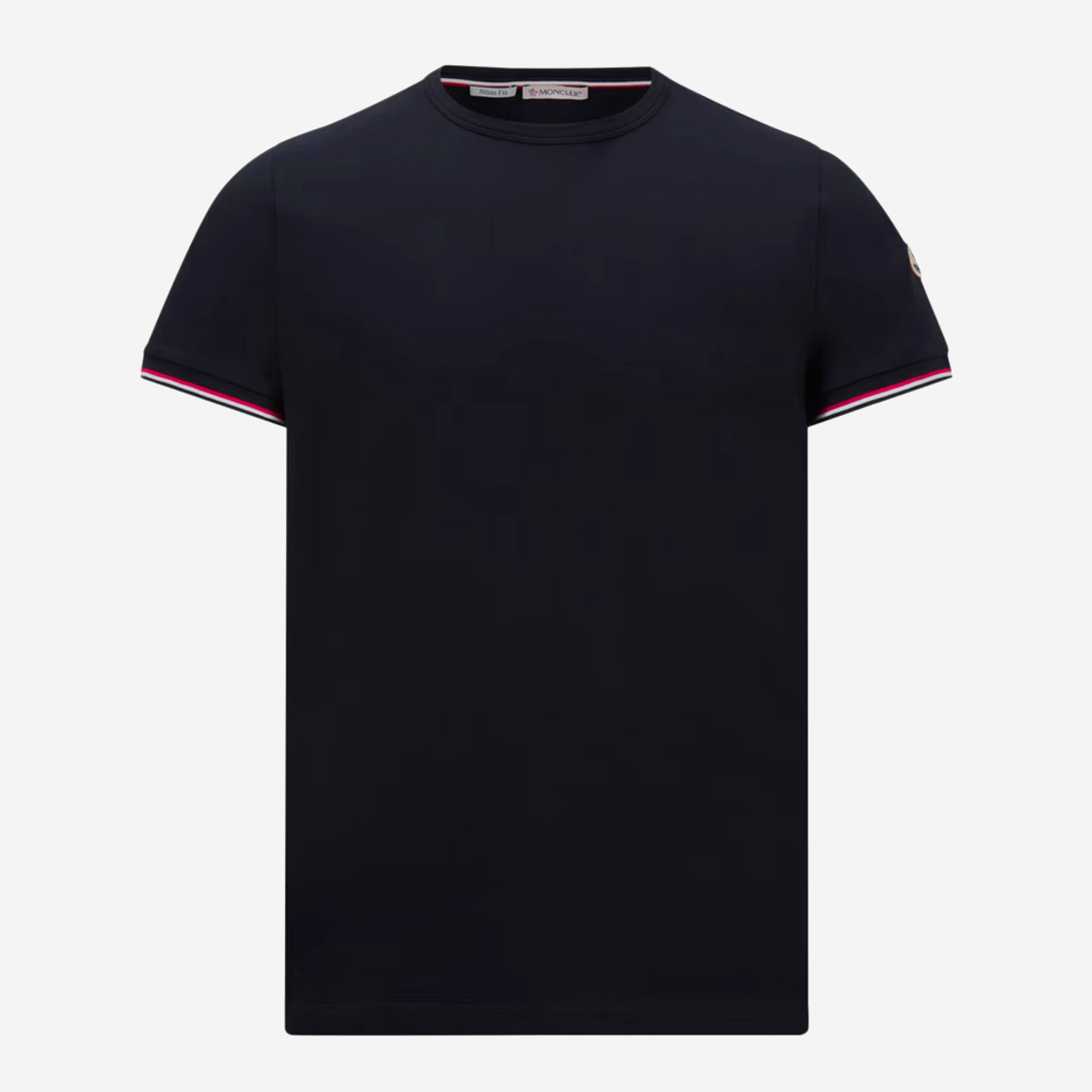 Moncler Tricolor-Trimmed Cotton T-Shirt Moncler Tricolor-Trimmed Cotton T-Shirt