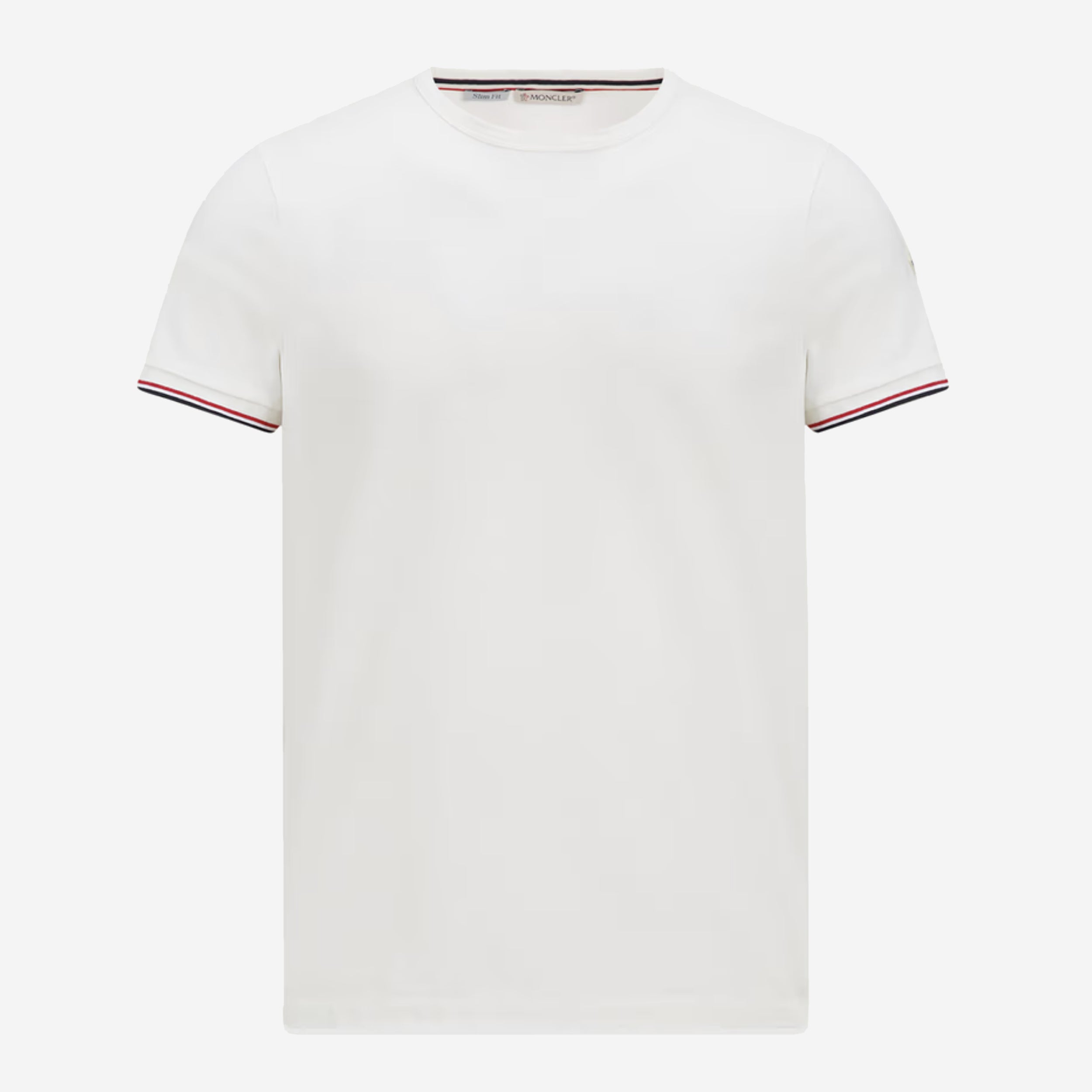 Moncler Tricolor-Trimmed Cotton T-Shirt Moncler Tricolor-Trimmed Cotton T-Shirt