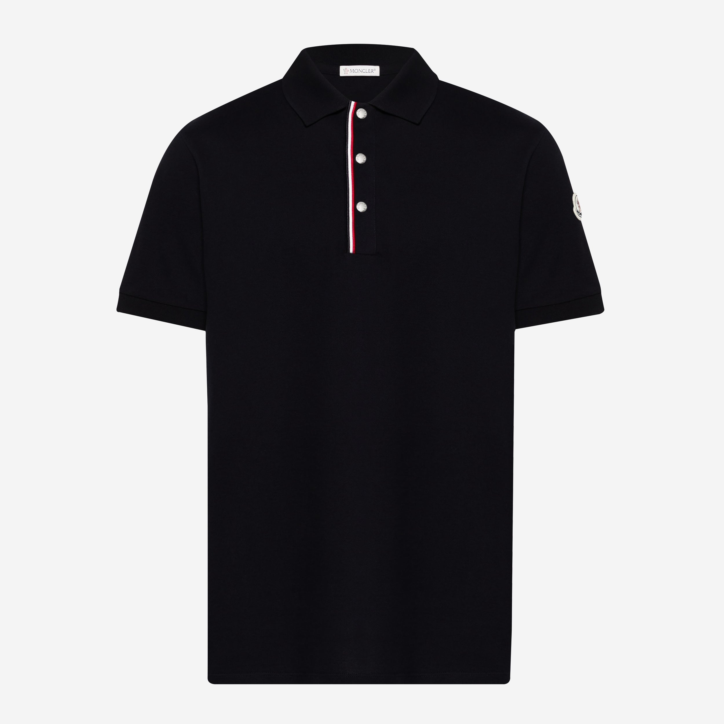 Moncler Press Stud Web Trim Polo Shirt – ZAP