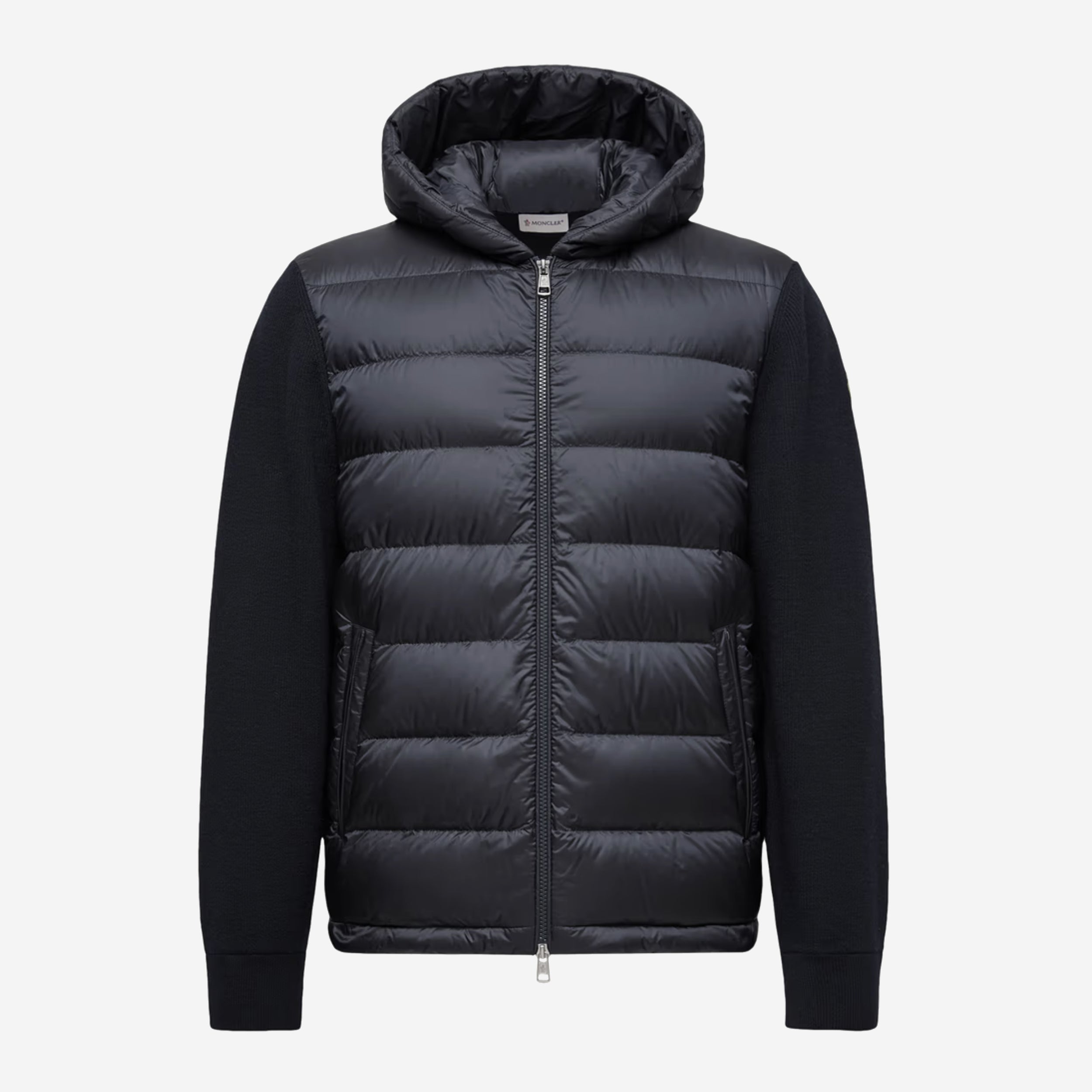 Moncler Padded Wool Zip-Up Hoodie Moncler Padded Wool Zip-Up Hoodie
