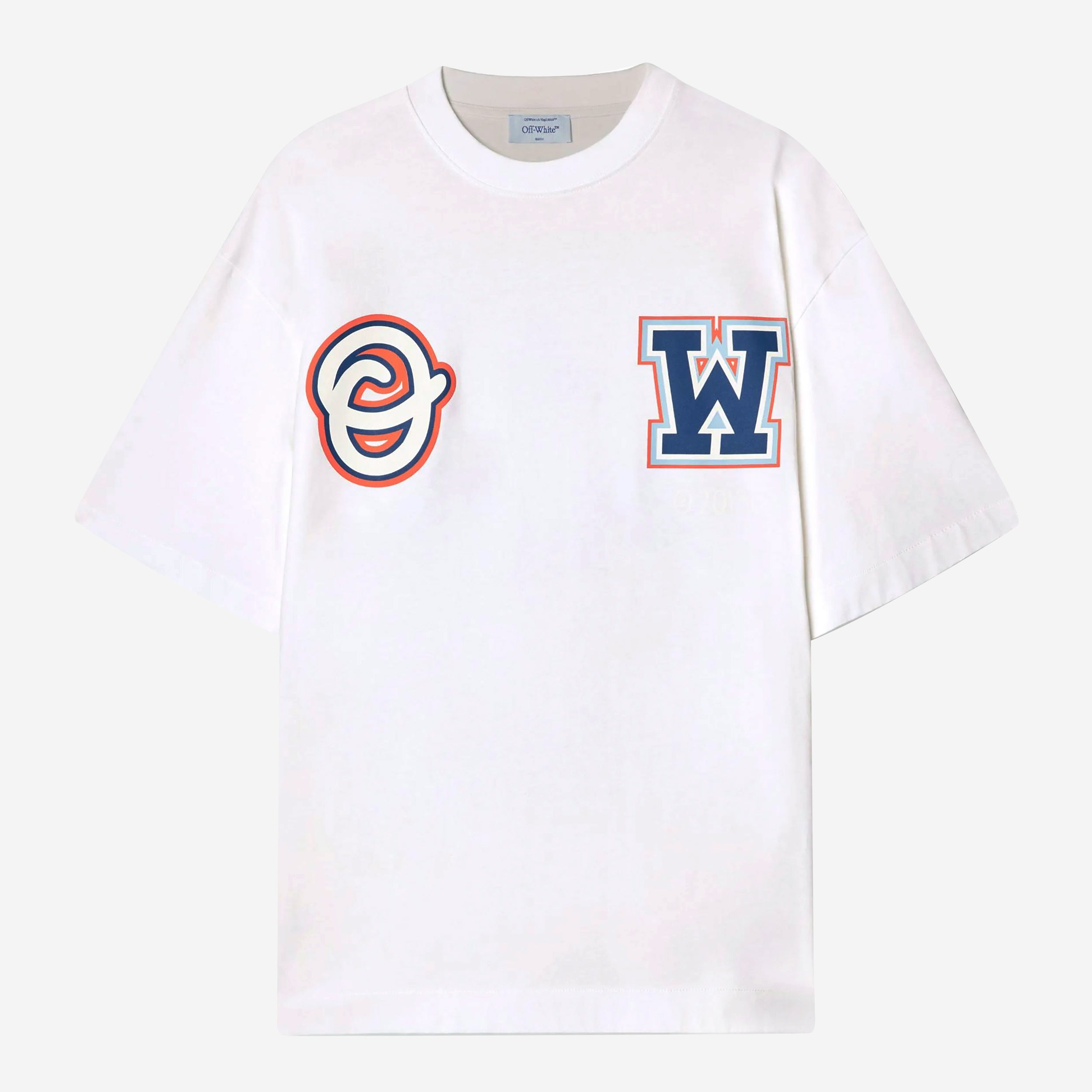 【BADBLOOD】 Cosmo Print Cut Off Tee - White Mens White Archive Wordmark Graphic Tee | Psycho Bunny