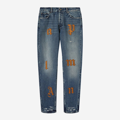 Palm Angels Logo Patches Jeans