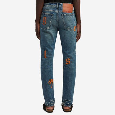 Palm Angels Logo Patches Jeans