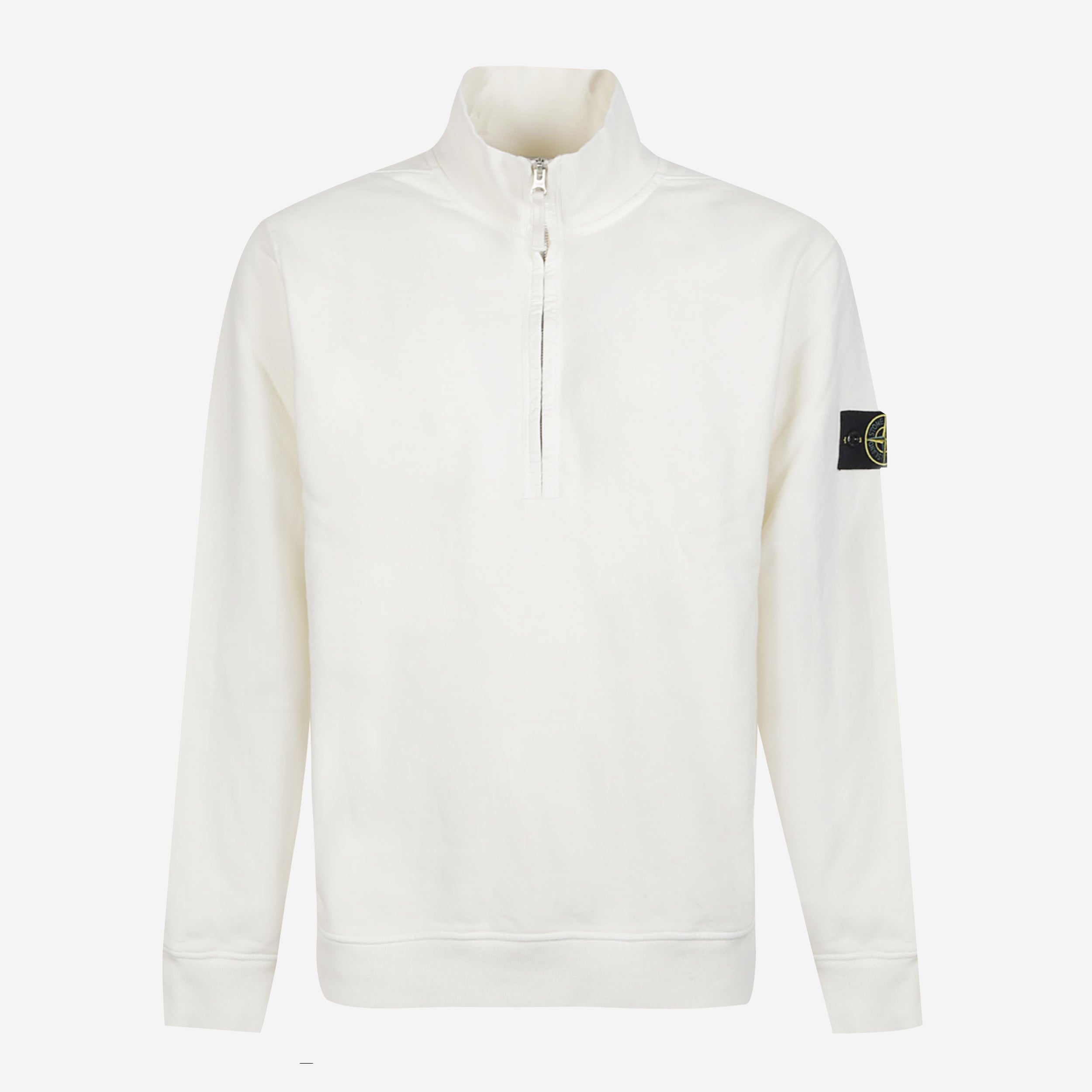 Stone Island Half Zip Brushed Organic Cotton Fleece Stone Island Half Zip Brushed Organic Cotton Fleece