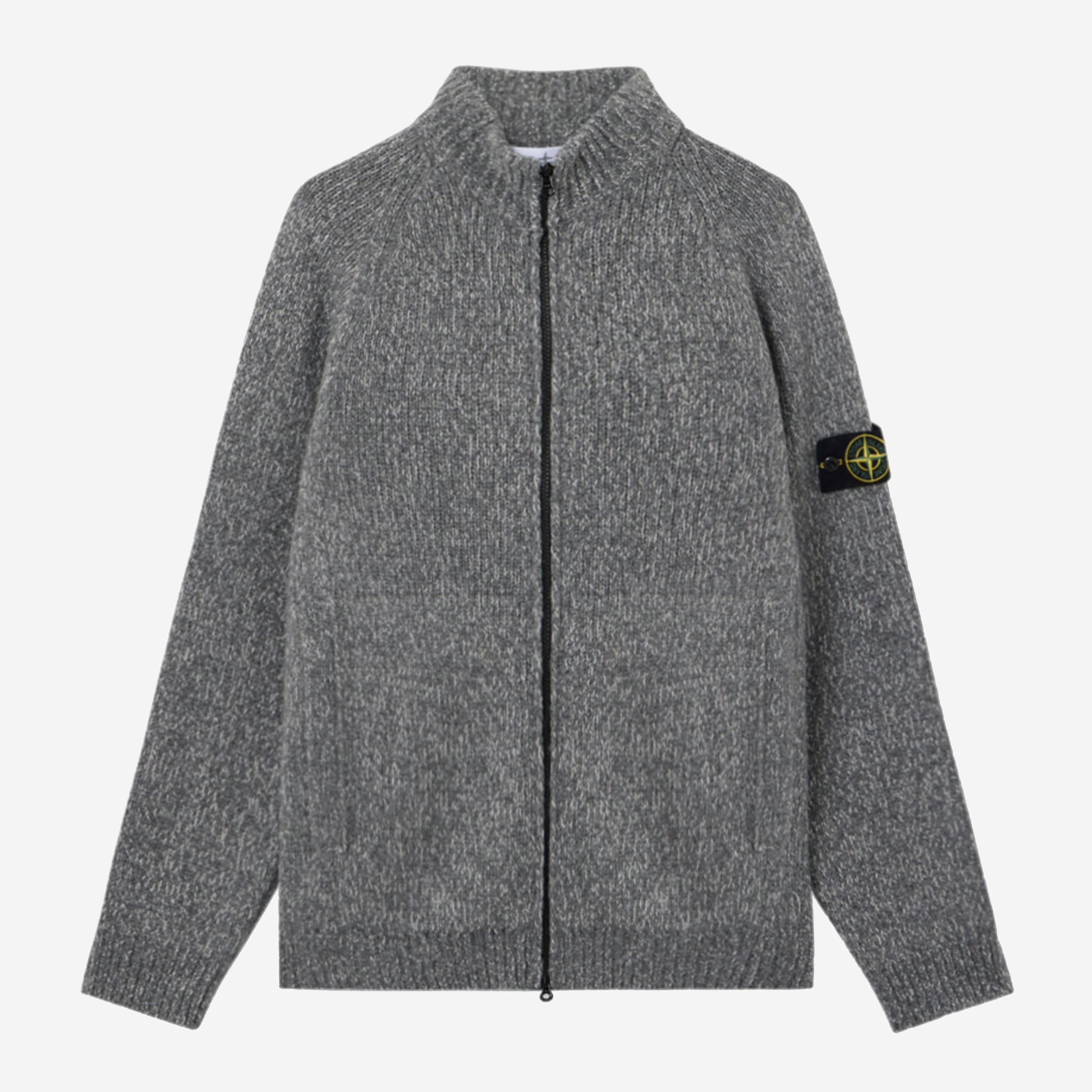 Stone Island Fancy Yarn Mouliné Wool Cardigan Knitwear Stone Island Fancy Yarn Mouliné Wool Cardigan Knitwear