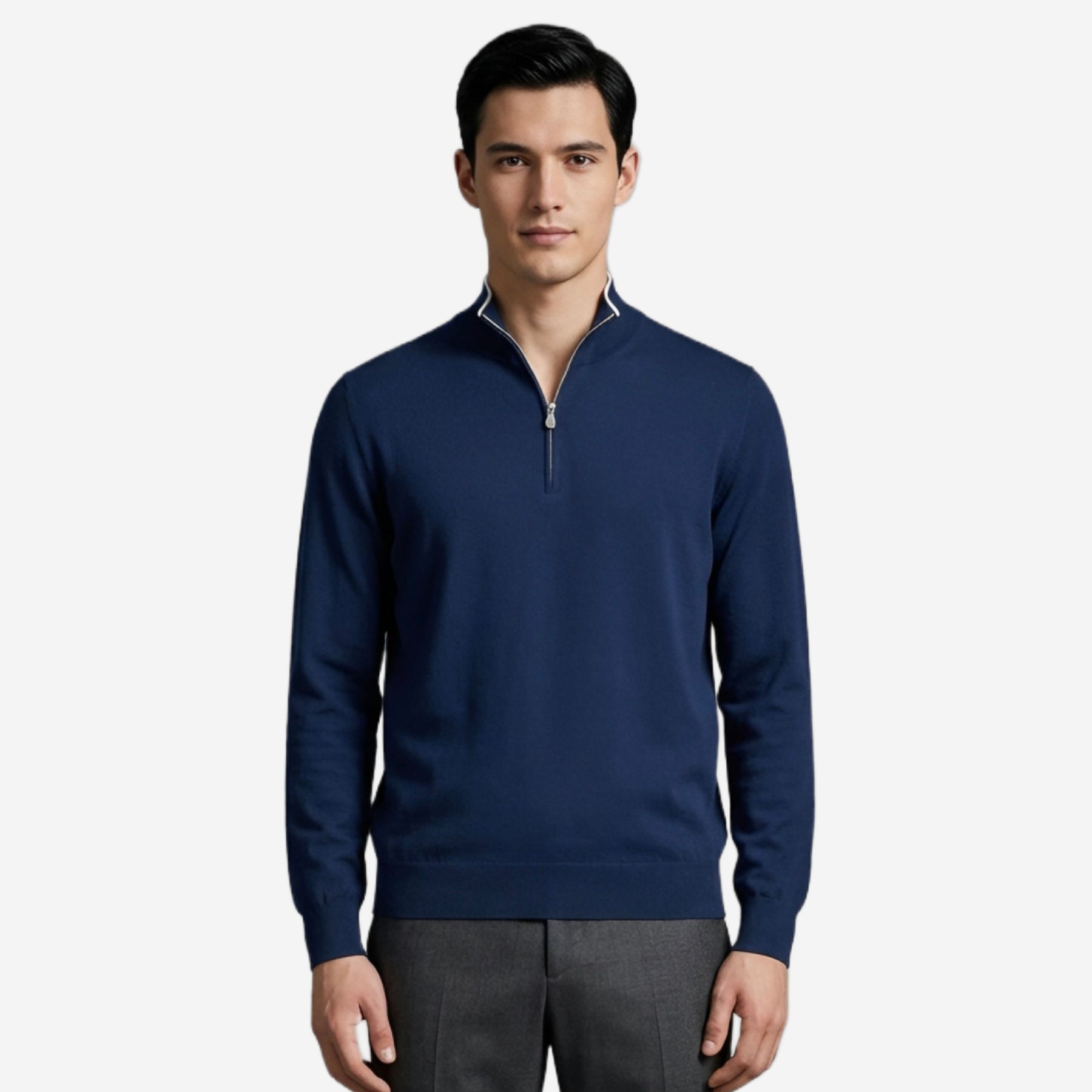 Brunello Cucinelli Sea Island Cotton & Cashmere Lightweight Half