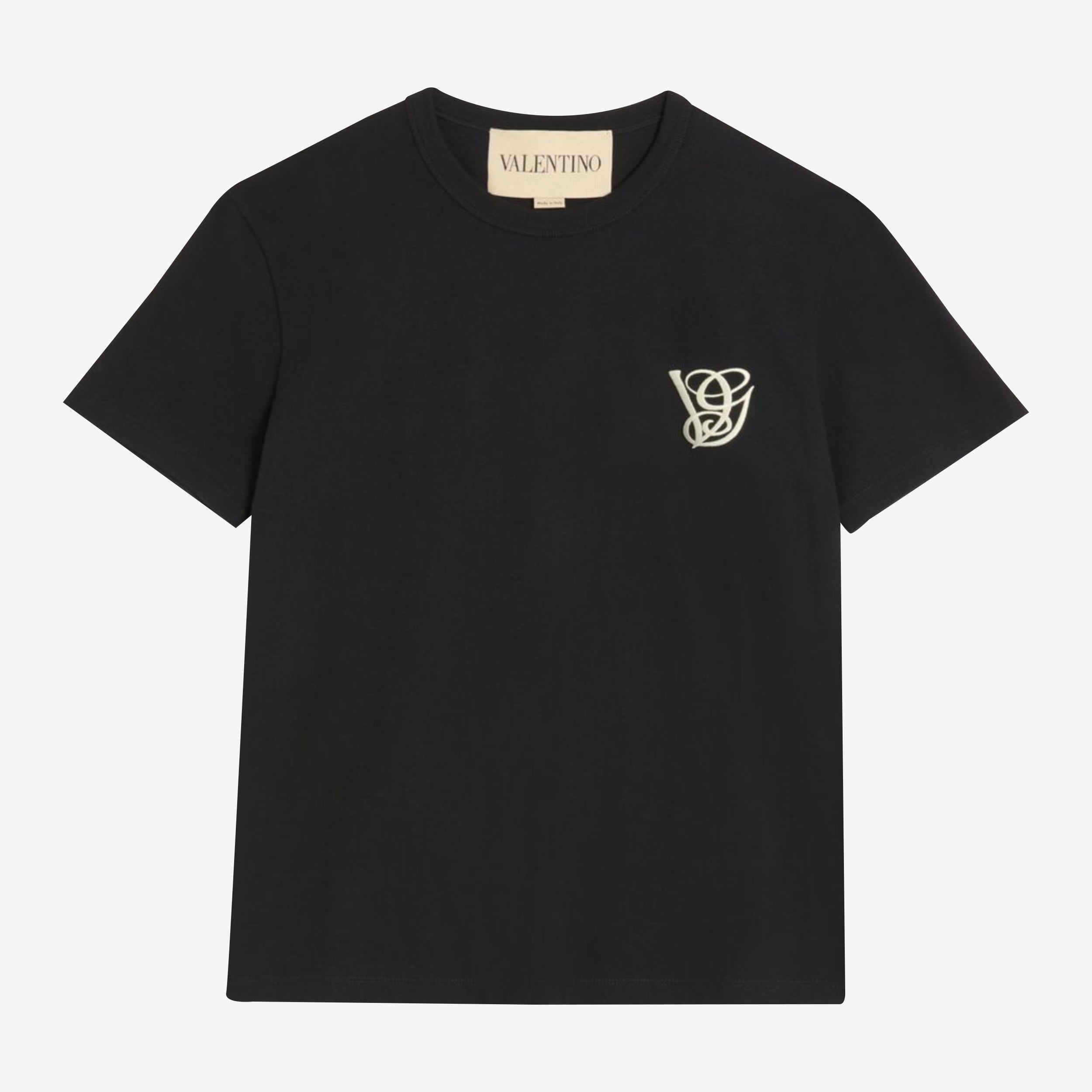 Valentino Garavani VG Patch Cotton T-Shirt Valentino Garavani VG Patch Cotton T-Shirt