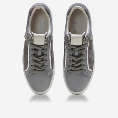 Balmain B-Court Perforated Monogrammed Leather Sneakers