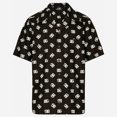 Dolce & Gabbana DG Monogram Print Hawaiian Shirt