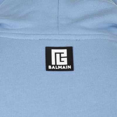 Balmain Short Sleeve Logo Hoodie