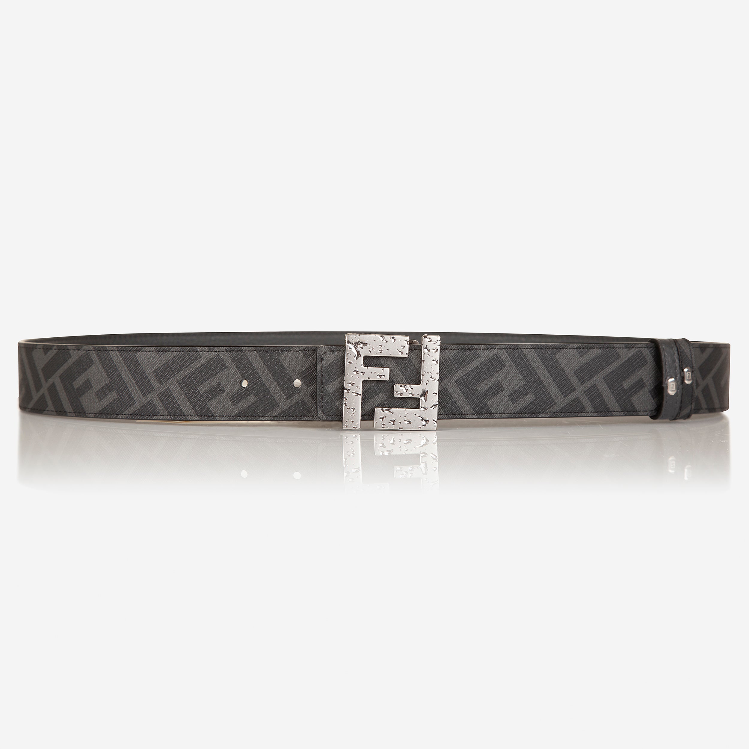 Monogram Motif Leather Belt in Black/palladium - Women