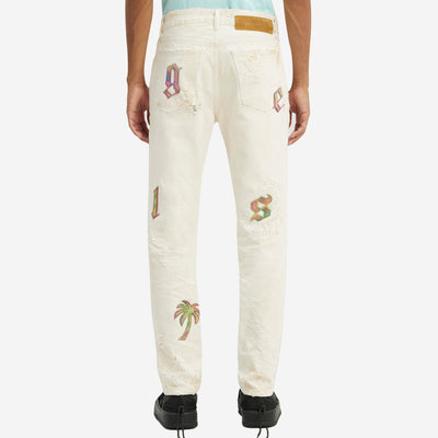 Palm Angels Bull Rainbow Logo Patch Jeans