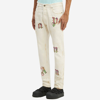 Palm Angels Bull Rainbow Logo Patch Jeans
