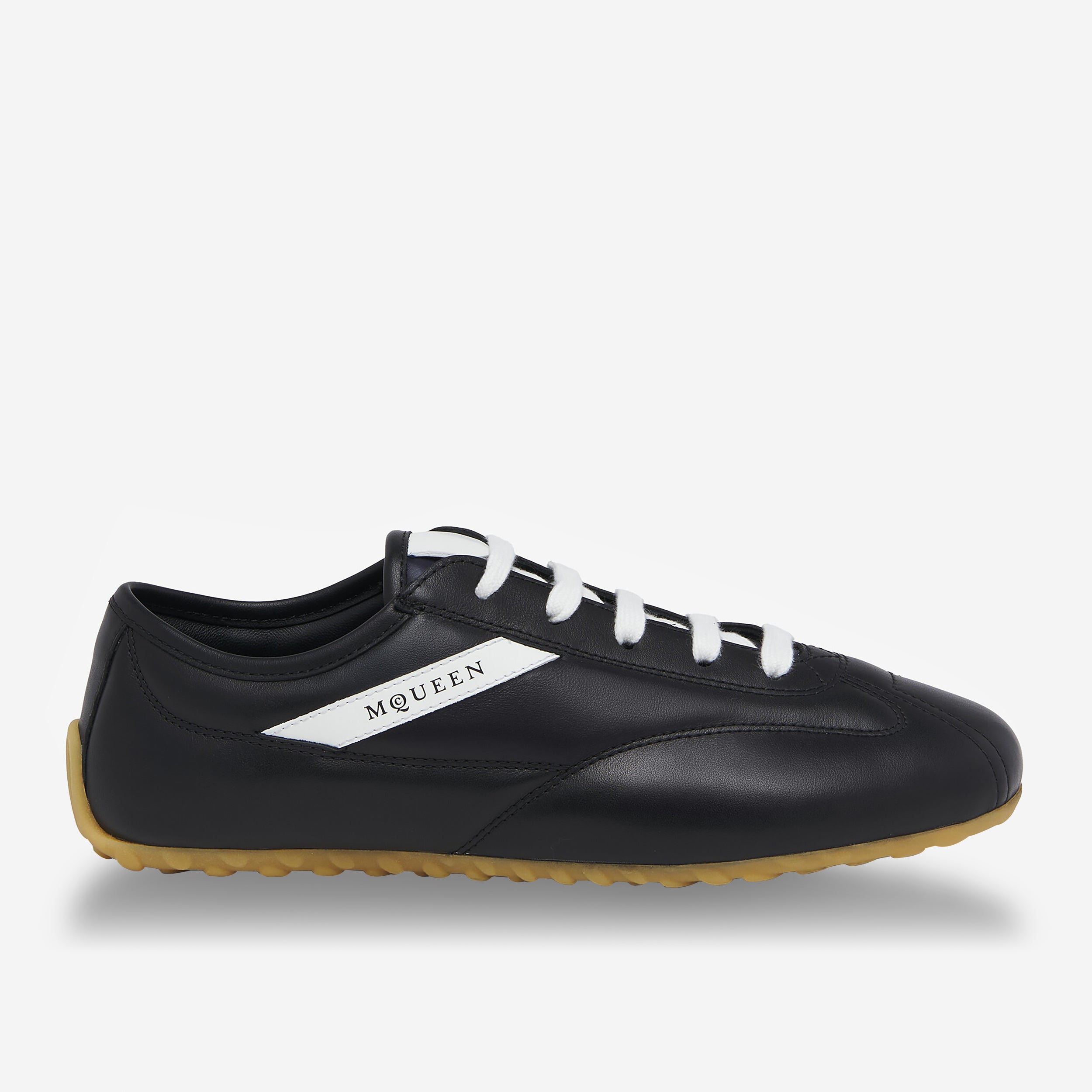 Alexander McQueen Boxe Leather And Nylon Sneakers