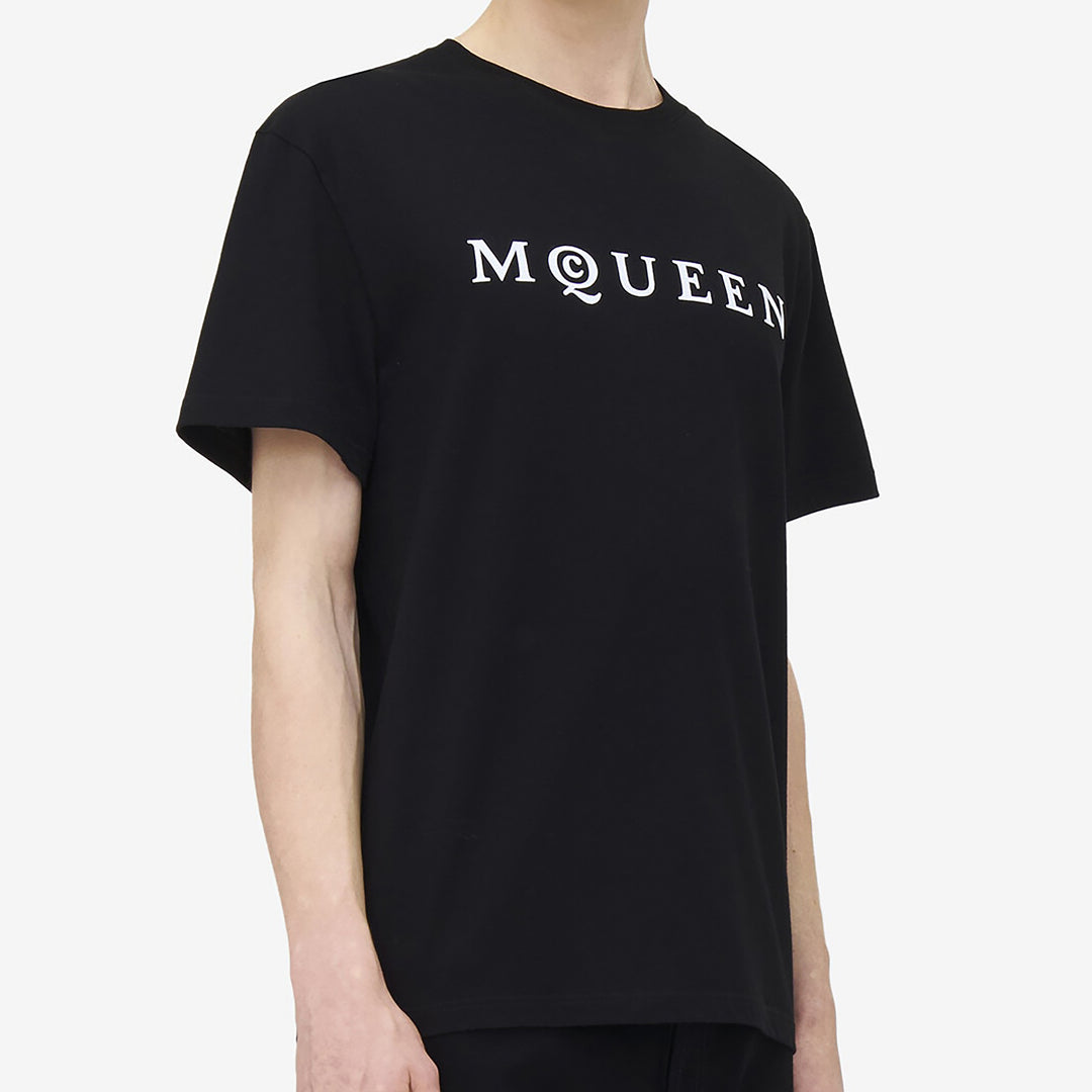 Tシャツ・カットソー MCQUEEN Flocked 'Skull' T-shirt White/Black Alexander McQueen skull-flocked T-shirt | Black | FARFETCH