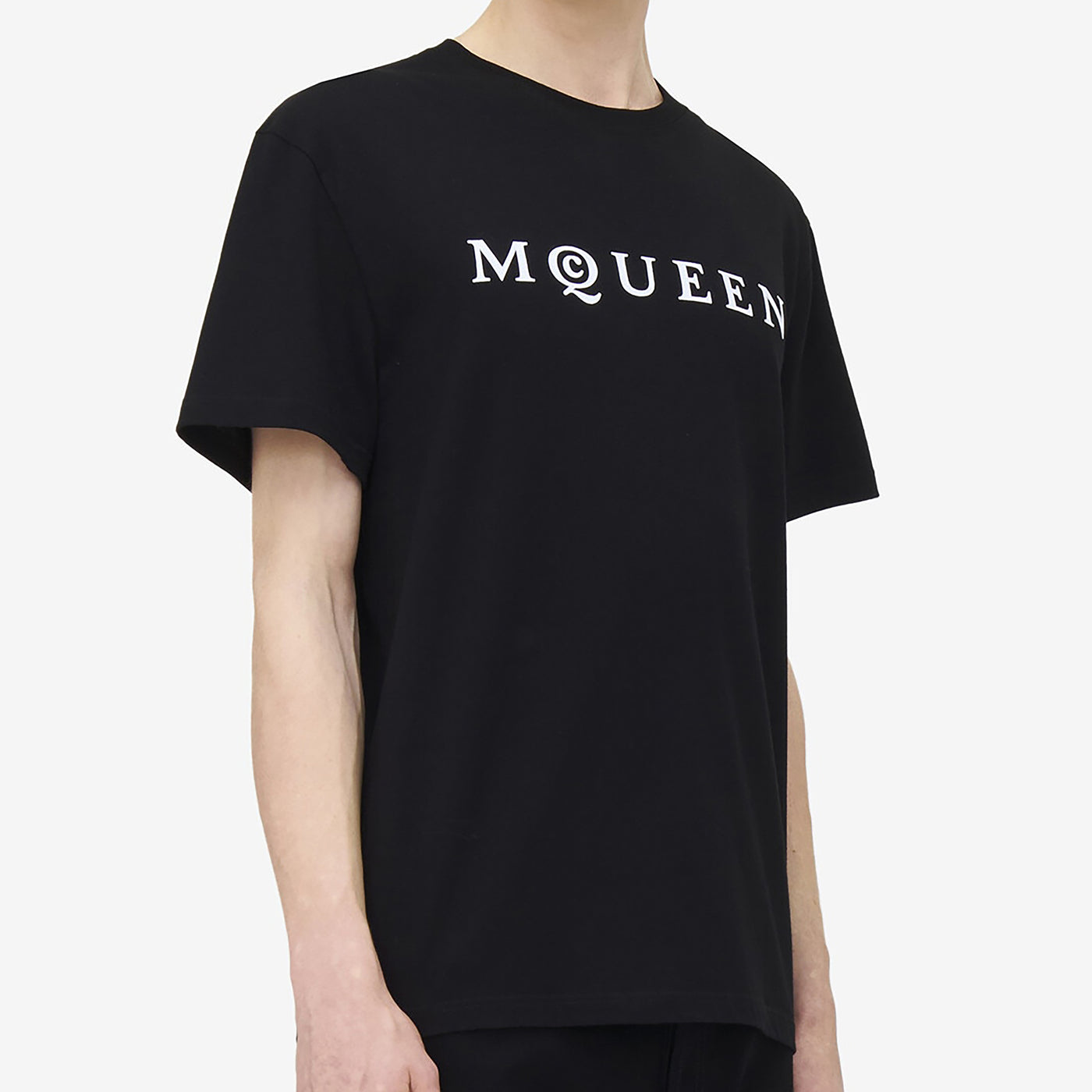 Alexander McQueen Flocked McQueen Logo T-Shirt