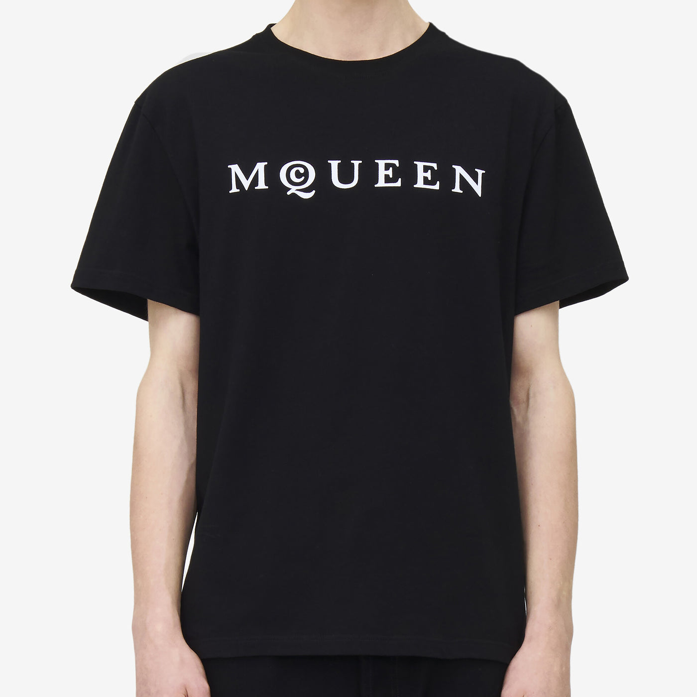 Alexander McQueen Flocked McQueen Logo T-Shirt