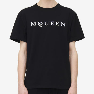 Alexander McQueen Flocked McQueen Logo T-Shirt
