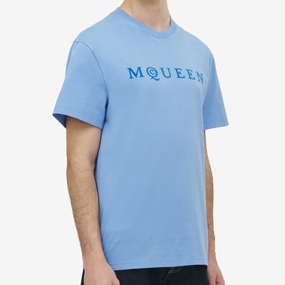 Alexander McQueen Flocked McQueen Logo T-Shirt