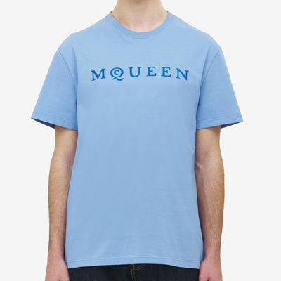 Alexander McQueen Flocked McQueen Logo T-Shirt