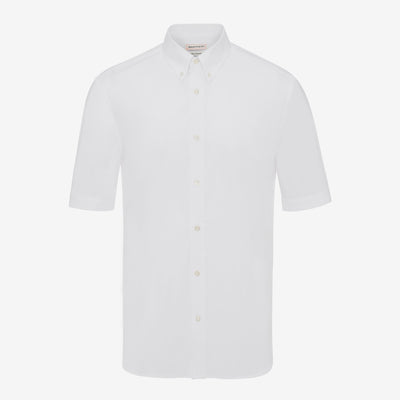 Alexander McQueen Cotton Poplin Short Sleeve Shirt
