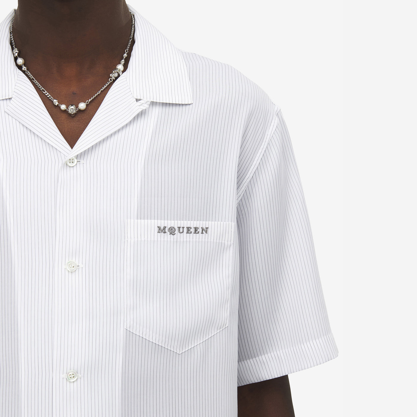 Alexander McQueen Striped Hawaiian Shirt