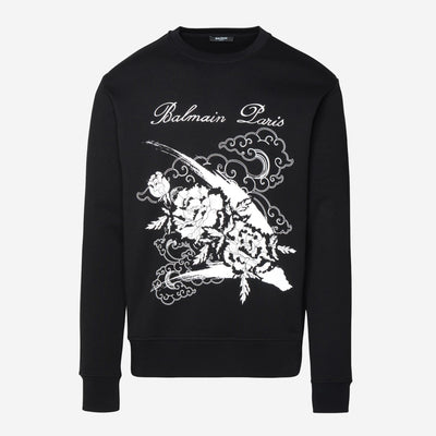 Balmain Flower Print Sweatshirt