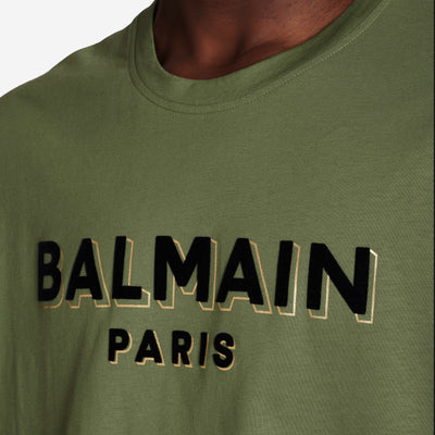 Balmain Flocked Logo T-Shirt